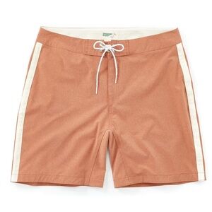 Wellen ‘66 Stretch Boardshorts size 33 Huckberry Swim Trunks Brown Performance